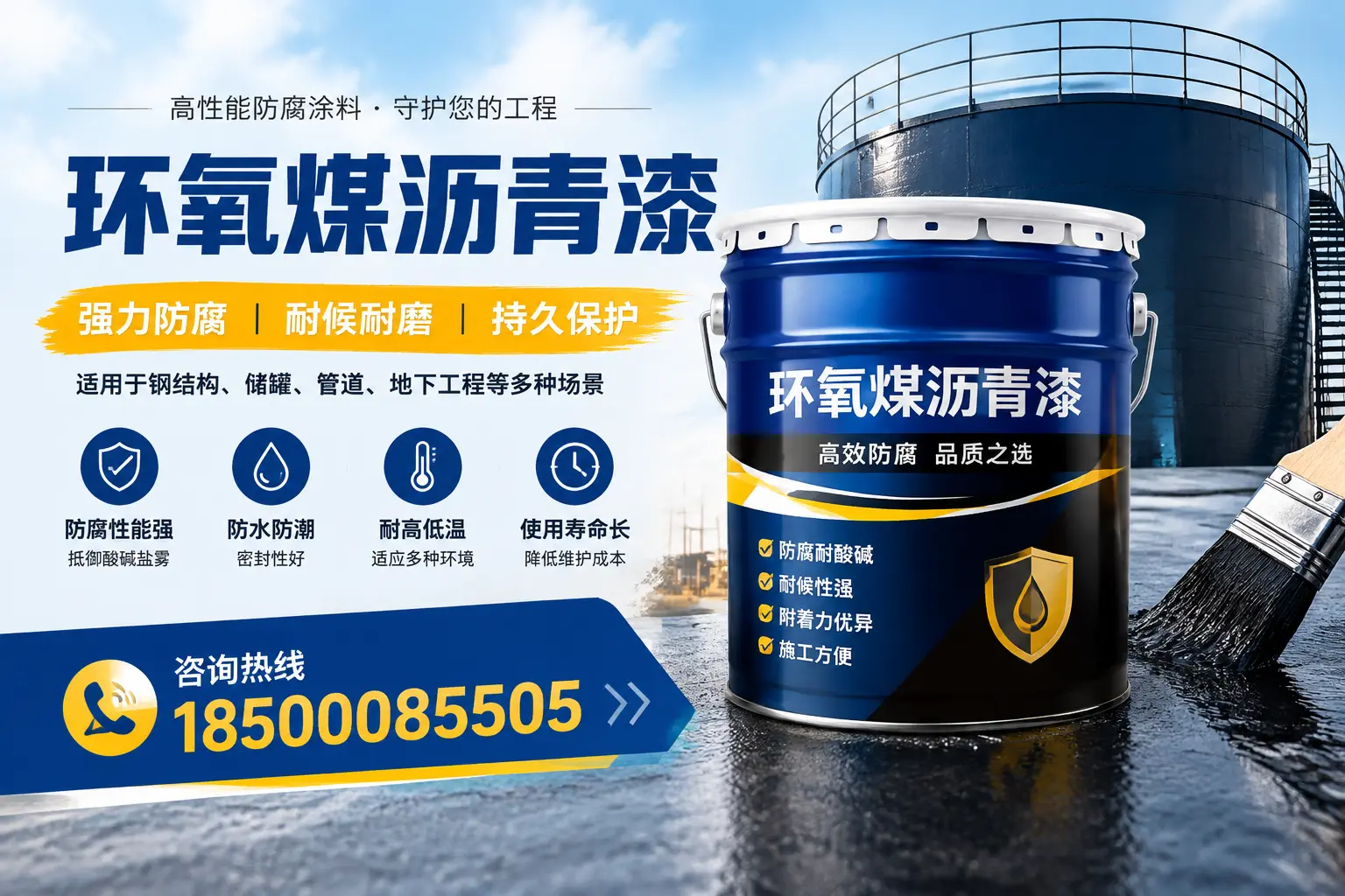 环氧煤沥青漆在工业中的应用，滑县企业的选择
